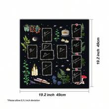 1pc Tarot Spread Layout Cloth, Witch Botanical Herbal Candles Mushroom Print Altar Cloth, Divination Reading Mat Spiritual Witchy Table Decor Tapestry - Multicolor - View 7