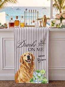 1pc Custom Pet Photo And Text Wedding Tablecloth, Using Pet Photo Personalized Dog Cat Wedding Tablecloth, Wedding Tablecloth - Multicolor - View 19