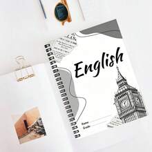 1pc British Theme Spiral Notebook - College Ruled Journal, With England Flag And Big Ben Design, Durable Paper, Suitable For Office, School, Diary Recording - Ideal Gift For Teachers, Students, Professionals, Teacher Gift, School Supplies, Classic Design, Premium Paper Material - Lined Notebook - View 3