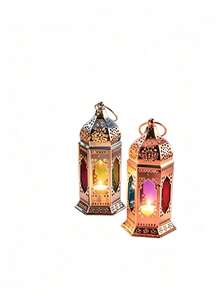 1pc Moroccan Style Acrylic Candle Holder Home Decor, Living Room Bedroom Craft Art Atmosphere Desktop Ornament - Candlestick Decorative Ornaments - View 4