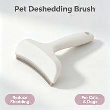 1pc Pet Deshedding Brush, High-Quality Plastic Grooming Tool, Suitable For Small, Medium And Large Cats And Dogs, Efficiently Removes Loose Hair And Reduces Shedding, Portable Ergonomic Brush, Suitable For Home, Travel And Daily Use, Practical Pet Care Accessory, Gift For Pet Owners - View 4
