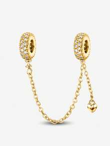 1pc Elegant Safety Chain Pendant, Suitable For Women's Bracelets, Bangles, DIY Jewelry Making, Date Gift, Exquisite Women Jewelry - Love Flashing  Chain - View 6