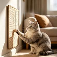 2pcs Set (Cat Scratching Board + Hanging Ball) Sisal Cat Scratching Pad - Ergonomic Design For Sofa Resting, Exercise And Scratching - Durable Faux Sisal Material - Perfect Cat Gift, Cat Scratching Pad, Pet Furniture Accessory, Modern Pet Accessory, Durable Pet Item - one-size - View 1