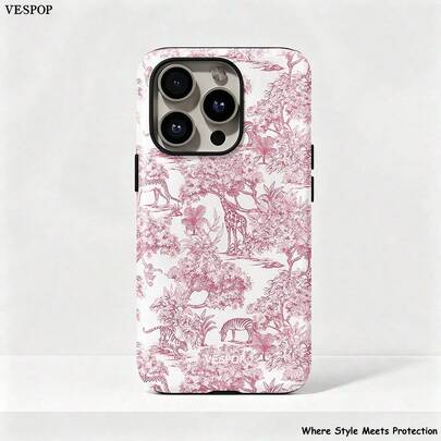 VESPOP Y2K Double Layer Shockproof Phone Case, Glossy Design, Vibrant Colors, Compatible With IPhone 17/16/15/14/13 Pro Max, Galaxy S26/S25/S24 Ultra, Pixel 10/9/8 Pro