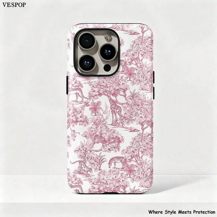 VESPOP Y2K 雙層防震手機殼，亮面設計，鮮豔色彩，適用於 iPhone 17/16/15/14/13 Pro Max、Galaxy S26/S25/S24 Ultra、Pixel 10/9/8 Pro - 混合色1 - 查看 1