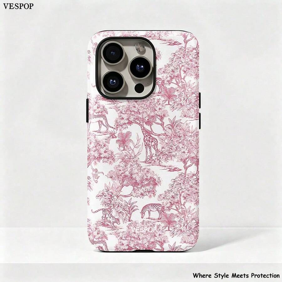 VESPOP Y2K Double Layer Shockproof Phone Case, Glossy Design, Vibrant Colors, Compatible With IPhone 17/16/15/14/13 Pro Max, Galaxy S26/S25/S24 Ultra, Pixel 10/9/8 Pro - Mixed Color 1 - View 1