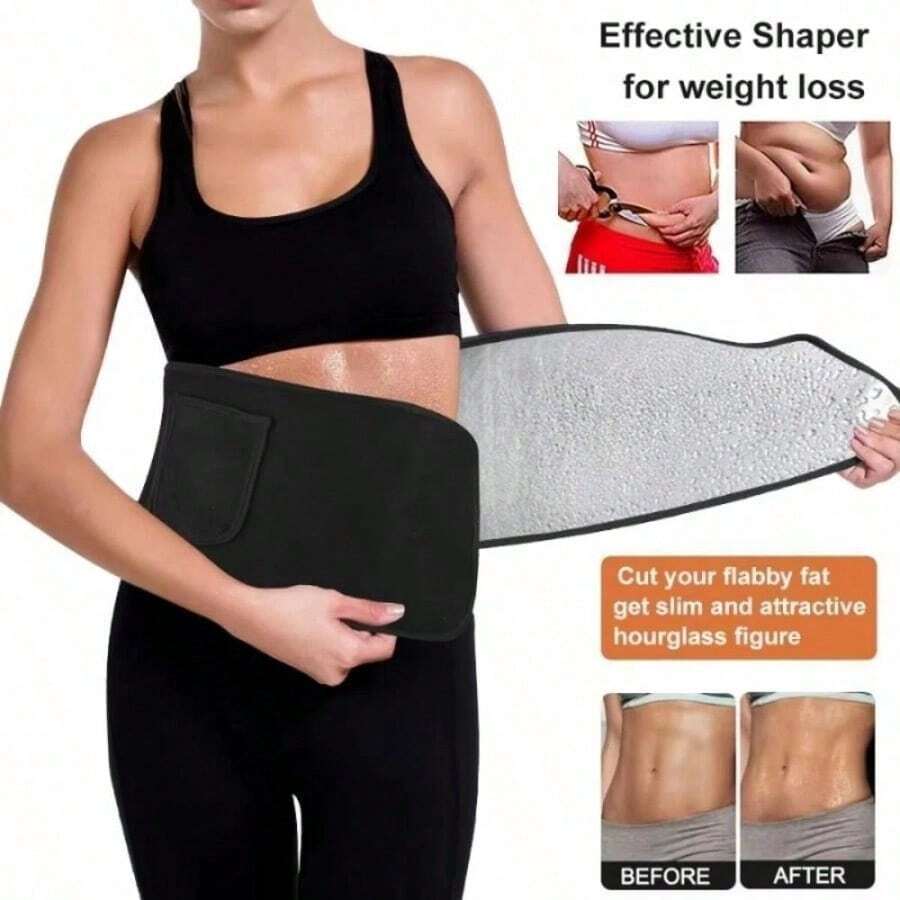 Unisex Fitness Waist Belt, Home Workout Sweat Belt, Slimming Waist Belt, Large Size, Easy To Clean, Upgraded Version - Multicolor - View 1