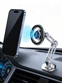 360° Adjustable Magnetic Cup-Style Phone Holder, Foldable Dashboard Suction Navigation Mount, Fixed Phone Stand, Suitable For Desk, Car Dashboard, Kitchen, Glass Surface, Car Accessories, Car Essentials, Car Decor, Christmas, Halloween And New Year Gifts - Multiple Styles - View 4