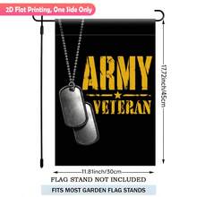 2D Flat Garden Flag 1pc, Military Honor Medal Display Single-Sided Printed Garden Flag, Durable Polyester Outdoor Yard Decor, Suitable For Yard And Patio Decoration, Scene Decoration, Celebration Arrangement, Home And Scene Decoration, Flag Pole Not Included - A - View 3