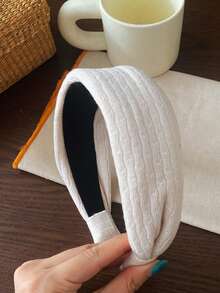 1pc Minimalist Solid Color Wide Headband, Fashionable Elegant High Crown Hair Hoop For Face Washing And Hair Pressing, Daily Wear Women's Hair Accessory - Multicolor - View 11