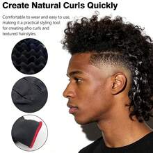 Black Magic Curl Sponge Gloves For Hair Twisting, Barber Wave & Dread Styling Tool For Men And Women - Multicolor - View 4