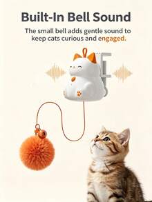 Cat Toy Interactive Teaser Ball Smart Electric Cat Toy Interactive Game Fun Cat Exercise Toy Automatic Fast Interaction Teaser Ball Smart Interactive Automatic Retractable Teaser Ball Self-Entertainment Smart Lifting Teaser Ball Cat Toy - View 5