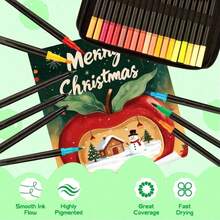 120/100/72/60 Colors Dual-Tip Marker Set, Watercolor Painting Pens, CD Box Packaging, Professional Sketching Pen Combination, Perfect Christmas, Halloween, Easter Gift - Sets - View 6