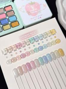 TINGSE Cat Kuku Gel 12 Warna, Lak Kuku Semi-Padat untuk Manicure DIY, Gaya Korea, Gel Mengkilap Saturasi Tinggi Cocok untuk Salon Kuku - MultiWarna - View 7