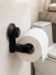 1pc Strong Suction Cup Toilet Paper Holder, Wall-Mounted Bathroom Paper Towel Rack, No-Drill Roll Paper Holder, Multi-Function Towel Hanging Bar, Space-Saving Roll Paper Storage Rack, Reusable Suction Cup Design, Suitable For Bathroom/Shower, Anti-Slip Design, Rust-Proof Plastic Material, Fits All Roll Paper Sizes, Travel Essential, Bathroom Accessories, Kitchen Supplies, Home Goods - Multicolor - View 7