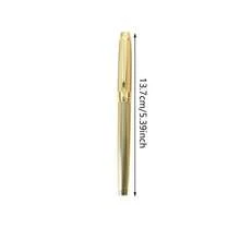 5pcs Premium Gold Metal Signature Pens, Business Office Writing Pens, Exquisite Textured Pen Body With Luxurious And Elegant Design, Smooth Writing Without Stuttering, High-Quality Texture, Suitable For Business Gifts, Gifts, Daily Office Records, Solid Hand Feel, High-End And Durable Appearance - Rectangle - View 2