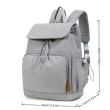 1pc Solid Color Decorative Nylon Diaper Bag With Bottle Pocket, Wide Shoulder Strap, Large Capacity, Fits Luggage Handle, Suitable For Moms' Daily Baby Care - Multicolor - View 4