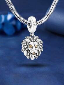 1pc Lion Bead For Bracelet, Bangle DIY Jewelry Making And Daily Decoration, Women And Girls Jewelry Accessories - Style 19 - View 1