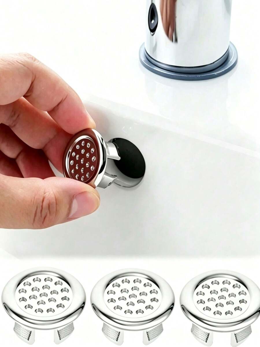 10 buah Cincin Penutup Lubang Pembuangan Wastafel, Cincin Dekoratif untuk Bak Cuci, Aksesori Jaring Penutup Lubang Pembuangan, Sumbat Lubang Pembuangan Bak Mandi Anti Bocor dan Mudah Dipasang, Cocok untuk Kamar Mandi dan Dapur, Desain Modern dan Modis, Aksesori Kamar Mandi, Cocok untuk Pelindung Saluran Pembuangan Wastafel Standar di Kamar Mandi dan Dapur (1/3/5/10 buah) Tersedia - MultiWarna - View 1