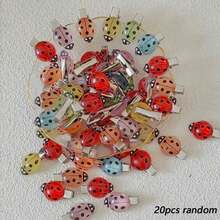 4/10/20/30pcs Ladybug Hair Clips, Girls Mini Ladybug Hair Clips Y2K Punk Decor, Fun Animal Bug Hair Clips Cute Women Bug Hair Clips Suitable For Cosplay Theme Party, Women Carnival Party, New Year Decoration And Daily Wear - Luminous - View 8