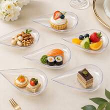 20pcs 4 Inch Mini Appetizer Cups, Transparent Plastic Dessert And Appetizer Dish Set, Asian Spoon Set, Small Catering Dessert Tasting Cups For Afternoon Tea Mini Desserts - Transparent - View 6