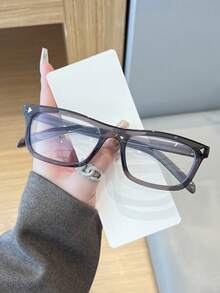 1PC Men's Casual Square Black Fashion Non-Prescription Glasses, Suitable For Daily Wear, Decoration And Street Photography - Multicolor - View 5