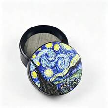 New Oil Painting Cartoon Style Grinder - Compact Travel Grinding Device, Suitable For Women And Men As Birthday/Valentine's Day Gift, Travel Accessory, Fun Aesthetic Style, Durable Construction, Great Gift Choice - View 8