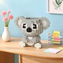 Koala Pen Holder Building Block Assembly Kit, Cool DIY Handmade Construction Stacking Toy, Home Decor Ornament, Valentine's Day, Birthday, Easter, Holiday Gift - Multicolor - View 9