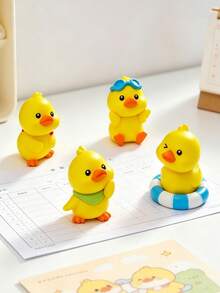 Summer Cute Duck Figurine, Adorable Duck Car Interior Decor, Desktop Ornament, Christmas Desktop Decoration - Multiple Styles - View 7