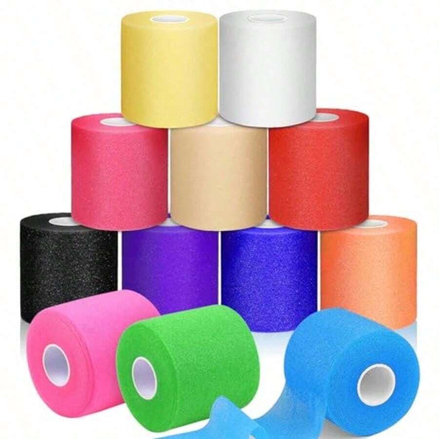 6cm*10m Foam-Based Sports Tape, Residue-Free Adhesive, Easy Tear, Suitable For Ankle, Wrist And Knee Sports Foam Bandage - Multicolor - View 1