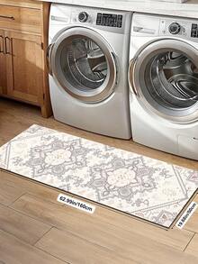 1/2pcs Vintage Diatomaceous Earth Mat, Bohemian Floral Pattern Style Super Absorbent, Non-Slip, Perfect For Bathroom, Kitchen And Dining Room, Quick Drying, Ideal Home Decor And Bathroom Mat Gift, Holiday Gift! - Multicolor - View 18