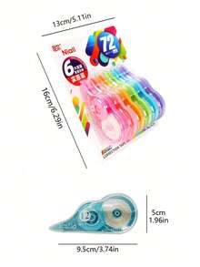 12m Correction Tape Set, Large Capacity Student Value Pack, Exam Error Correction Tape For Middle School - Multicolor - View 2