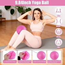 2-In-1 Yoga Pilates Set, Mini Soft Fitness Ball, Hip Resistance Band, Suitable For Home Gym Leg, Hip, Core Training - A - View 8