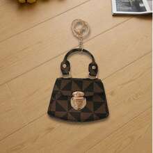 Vintage Luxury Litchi Grain PU Leather Metal Buckle Mini Handbag For Women, Keychain Earphone Coin Storage Hanging Bag - Multicolor - View 11