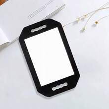 1pc Handheld Hair Mirror - Lightweight Portable Salon-Grade Acrylic Mirror With Textured Handle, Suitable For Hair Styling Behind The Head, No Battery Required, Perfect For Hairstylists, Beauticians, Home And Professional Use As Hair Styling Accessory - A - View 1