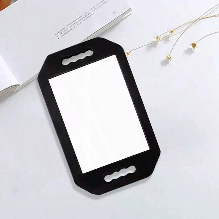 1pc Handheld Hair Mirror - Lightweight Portable Salon-Grade Acrylic Mirror With Textured Handle, Suitable For Hair Styling Behind The Head, No Battery Required, Perfect For Hairstylists, Beauticians, Home And Professional Use As Hair Styling Accessory - A - View 1