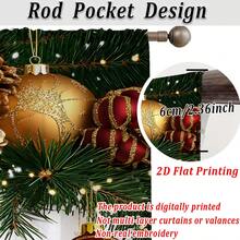 Rideau décoratif transparent à imprimé plat de Noël, haute définition, résistant à la décoloration, maille diamant premium, anti-accrochage, résistant aux plis, doux et lisse, lavable, drapé naturel, semi-transparent filtrant la lumière, convient pour le salon, la chambre, la cuisine, la décoration de fête de Noël à la maison - Multicolore - Voir 9