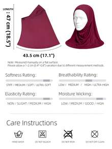 Women's Milk Silk Headscarf Hat, Solid Color High Elasticity Headwrap, Extra Long Neck Protection, Sun Protection Headscarf Cap - A - View 9
