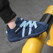 CAMKIDS Children's Sports Shoes 2026 Autumn New Style Boys & Girls Mesh Upper Hook & Loop Casual Running Shoes - Blue - View 4