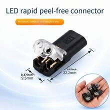 60 Set 120pcs D2I Kit Konektor Terminal Kabel Cepat Tanpa Kupas, Konektor Kabel Dorong-Tarik 2 Pin, Kontak Tembaga Murni, Cangkang PC, Konektor Kabel Terisolasi yang Dapat Digunakan Kembali untuk Lampu Strip LED, Perbaikan Kabel Sirkuit Rumah, DIY - Set Terminal Interlock Sambungan Cepat D2 - View 5