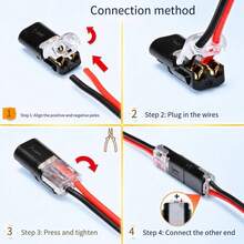 60 Set 120pcs D2I Kit Konektor Terminal Kabel Cepat Tanpa Kupas, Konektor Kabel Dorong-Tarik 2 Pin, Kontak Tembaga Murni, Cangkang PC, Konektor Kabel Terisolasi yang Dapat Digunakan Kembali untuk Lampu Strip LED, Perbaikan Kabel Sirkuit Rumah, DIY - Set Terminal Interlock Sambungan Cepat D2 - View 6
