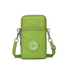 1pc Women Nylon Crossbody Phone Bag, Multi Zipper Pockets Mini Cell Phone Purse, Adjustable Strap Lightweight Shoulder Wallet For Travel Daily - Multicolor - View 15