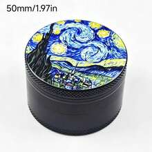 New Oil Painting Cartoon Style Grinder - Compact Travel Grinding Device, Suitable For Women And Men As Birthday/Valentine's Day Gift, Travel Accessory, Fun Aesthetic Style, Durable Construction, Great Gift Choice - View 4