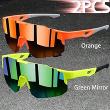 WSZ 2 PCS Kacamata Oversized Lensa Tunggal Gaya Sport Vintage Terbaru Bingkai Setengah untuk Pria dan Wanita, Pilihan untuk Liburan Luar Ruangan dan Padu Padan Harian - 2PCSF834 - View 14
