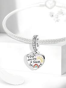 1pc Fashion Beaded Pendant, Suitable For DIY Bracelet And Women Jewelry - Silver - View 8