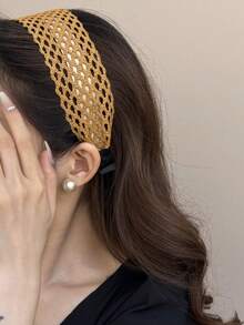 1pc Women's French Style Bohemian Wide Hollow Headband, Suitable For Daily Wear, Home, School, Beach Vacation, Work Commute, Party, Festival, Birthday Gift - Multicolor - View 8