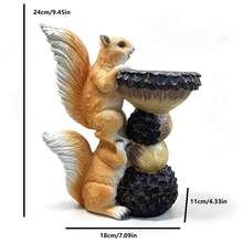 Double Squirrel Resin Bird Feeder Garden Yard Decor Outdoor Bird Feeder Balcony Landscape Decoration Craft - Bird Feeder - View 8