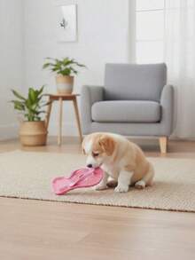 1pc Fresh Dual-Color Wavy Texture Dog Chew Toy, Soft And Durable, Anti-Bite Teething Toy, Soothes Teething Discomfort, Deep Cleans Teeth Gaps, Small Dog Chew Stick, Home And Outdoor Interactive Boredom Relief Toy, Spring/Summer Outdoor Essential, Pet Birthday Gift - Multicolor - View 8