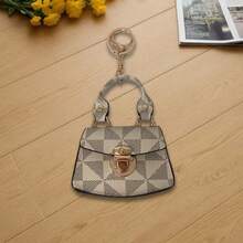 Vintage Luxury Litchi Grain PU Leather Metal Buckle Mini Handbag For Women, Keychain Earphone Coin Storage Hanging Bag - Multicolor - View 12