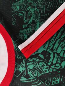 Men Custom Mexico El Tri Flag Print Soccer Jersey, Personalized Name Number Football Shirt Lightweight Fan Gear Training Casual Sports Gift - Dark Green - View 6